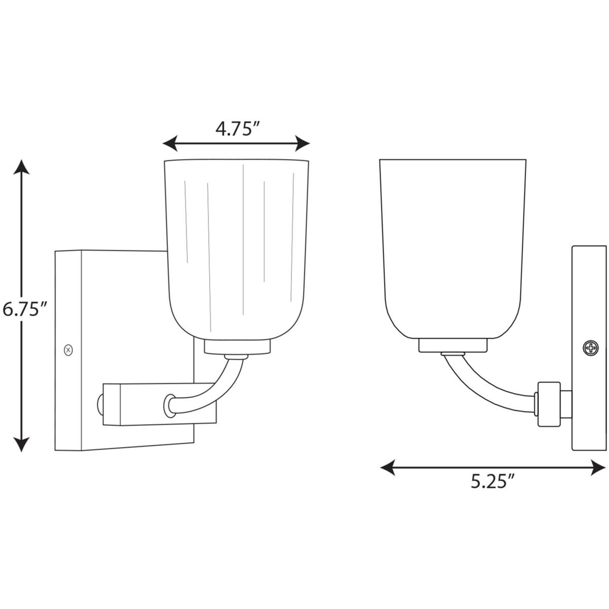 Moore 1 Light 4.75 inch Polished Nickel Bath Vanity Wall Light