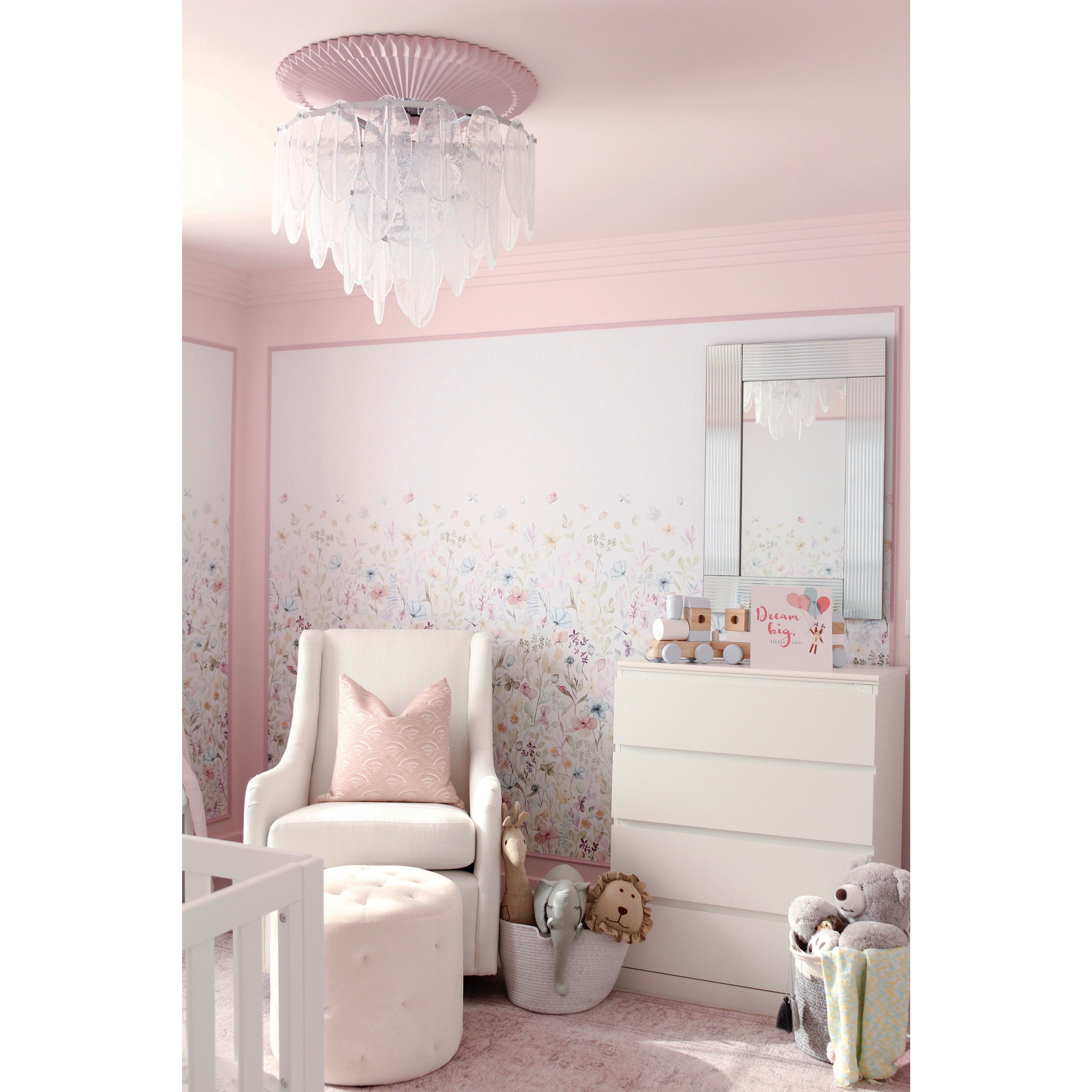 Glacier 9 Light 24 inch White/Polished Chrome Flush Mount Ceiling Light