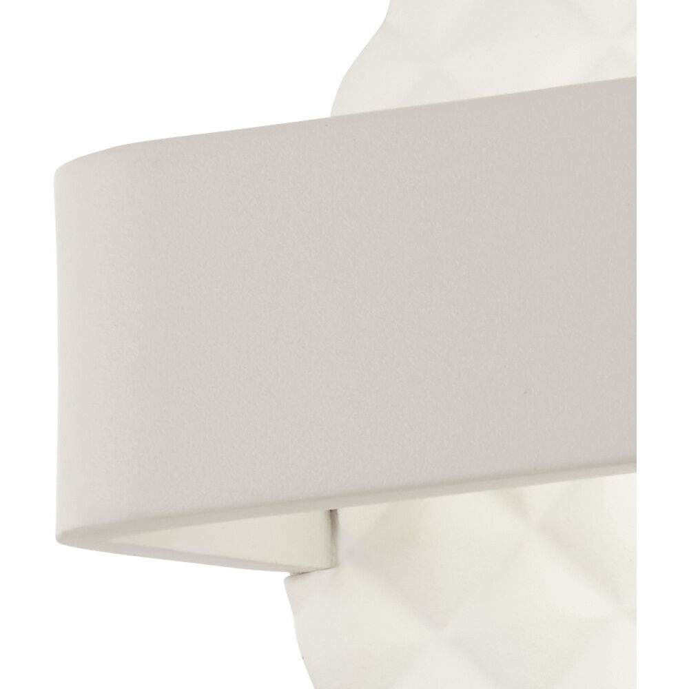 Quilted LED 6.5 inch Matte White ADA Wall Sconce Wall Light
