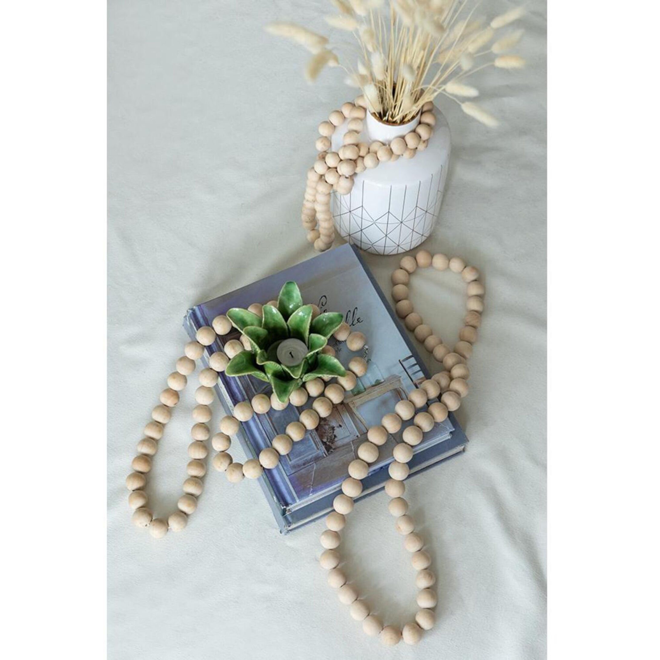 Wooden Sphere Beads 22 X 2 inch Statues & Decor Object