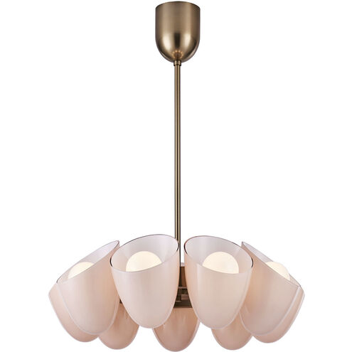 Cocoon 9 Light 28 inch Winter Brass Pendant Ceiling Light