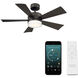 Wynd 42 inch Bronze Downrod Ceiling Fan in 3000K, Smart Ceiling Fan