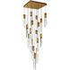 Petra LED 24 inch Brass Chandelier Ceiling Light