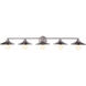 Isaac 5 Light 46 inch Brushed Polished Nickel Vanity Light Wall Light