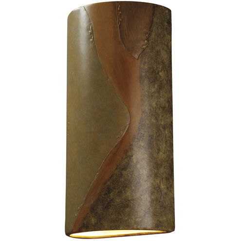 Ambiance Cylinder LED 21 inch Carrara Marble Outdoor Wall Sconce in 1000 Lm LED, Really Big