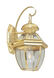 Monterey 1 Light 12.5 inch Polished Brass Outdoor Wall Lantern