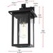 Venango 1 Light 12.5 inch Black Outdoor Wall Sconce