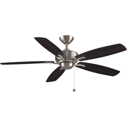 Aire Deluxe 52 inch Brushed Nickel with Cherry/Dark Walnut Blades Indoor/Outdoor Ceiling Fan