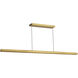 Alora Mood Dottie 60 inch Brushed Gold Linear Pendant Ceiling Light