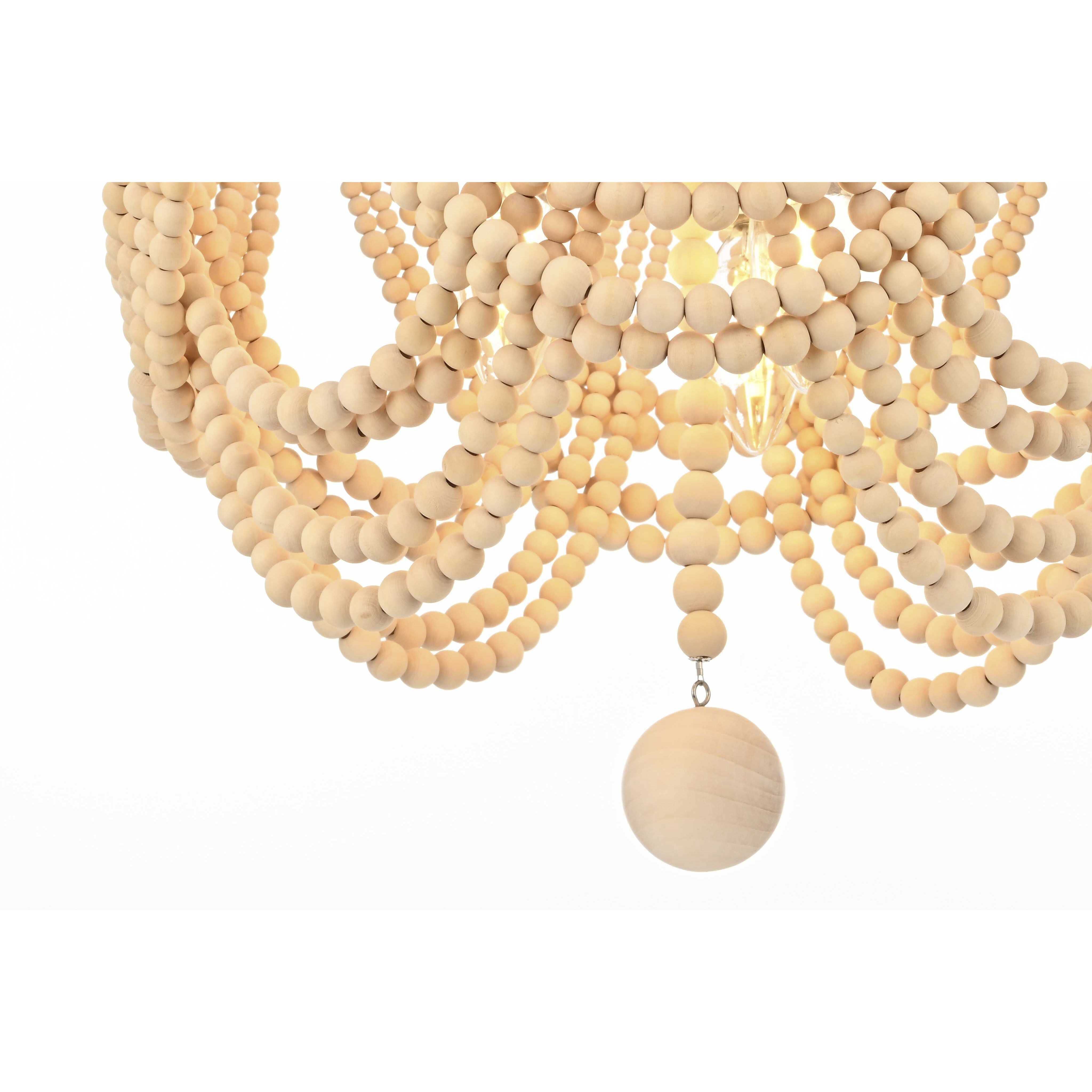 Jolie 4 Light 16 inch Beige Flush Mount Ceiling Light