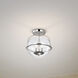 Amado 3 Light 14 inch Polished Nickel Semi Flush Mount Ceiling Light