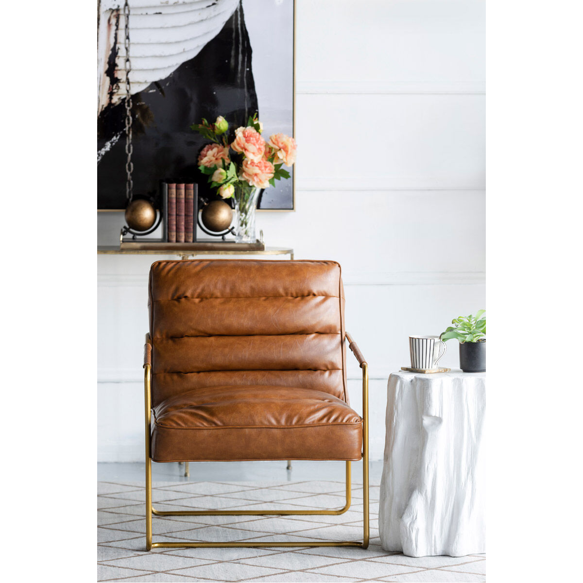 Anita Black and Gold Chair