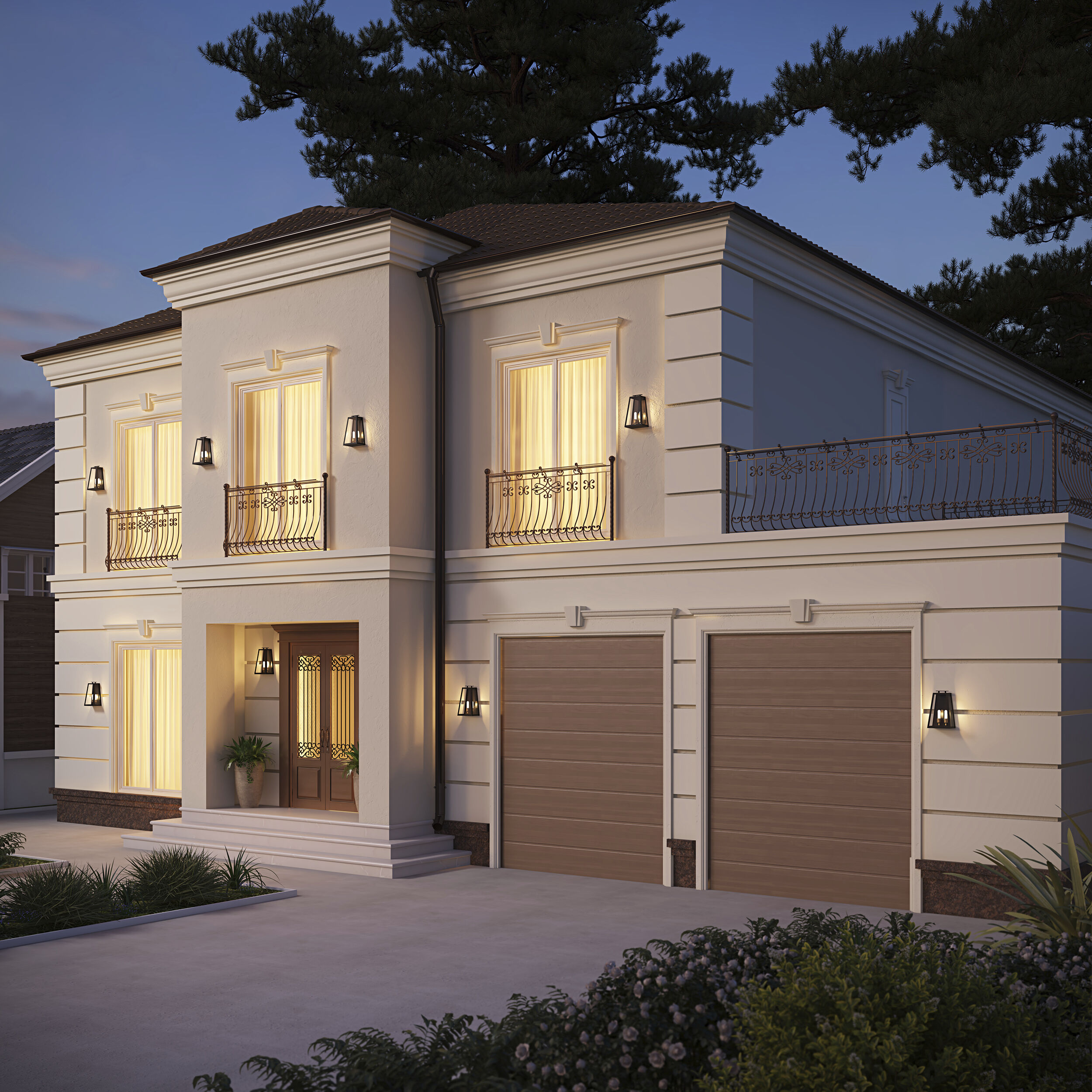 Charleston LED 16.25 inch Black and Vintage Gold Outdoor Wall Light