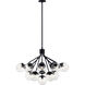 Silvarious 16 Light Black Chandelier/Semi Flush Ceiling Light
