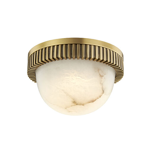 Ainsley LED 5 inch Aged Brass Flush Mount Ceiling Light