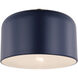 Malone 1 Light 10.75 inch Navy Ceiling Flush Mount Ceiling Light
