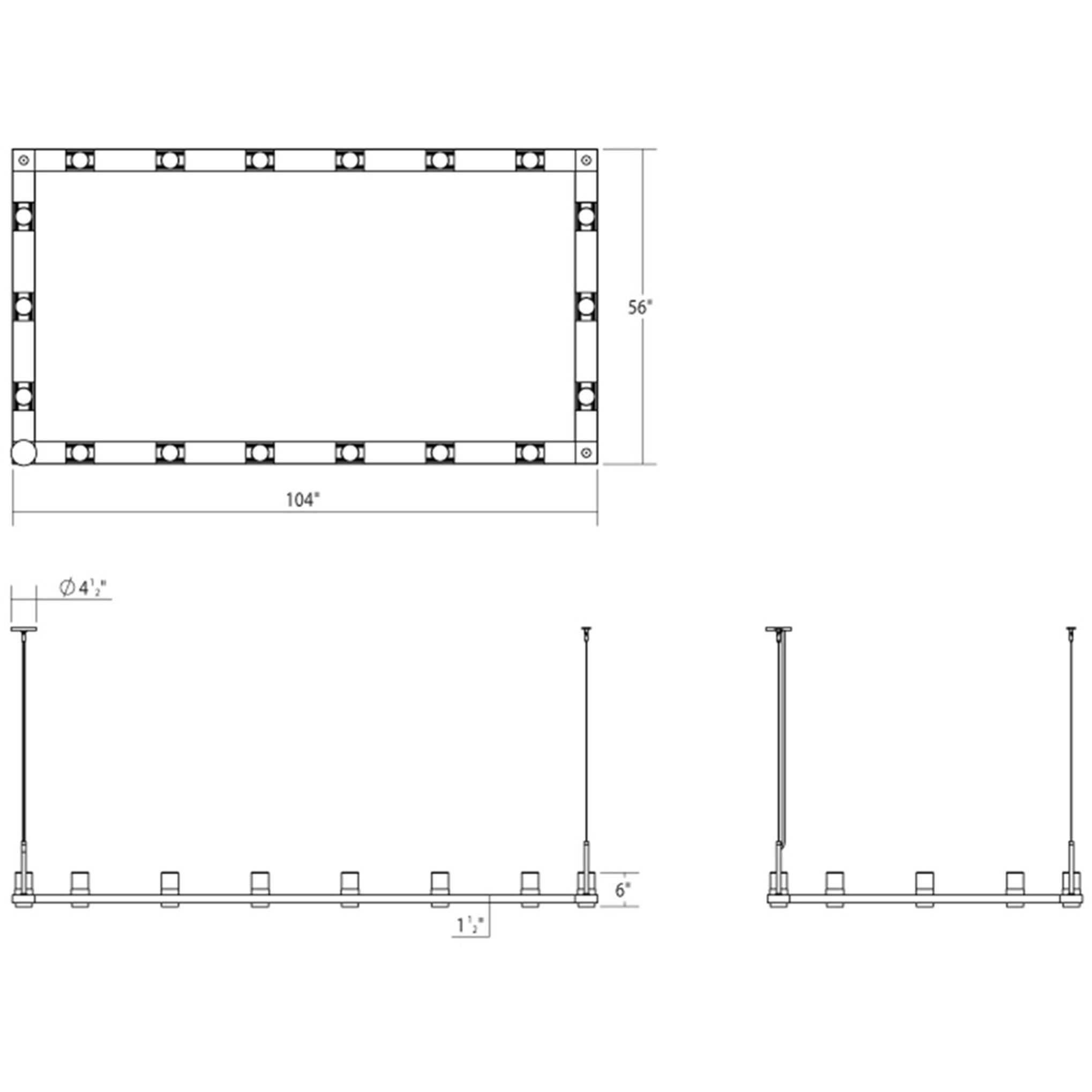 Intervals LED 104 inch Satin White Pendant Ceiling Light