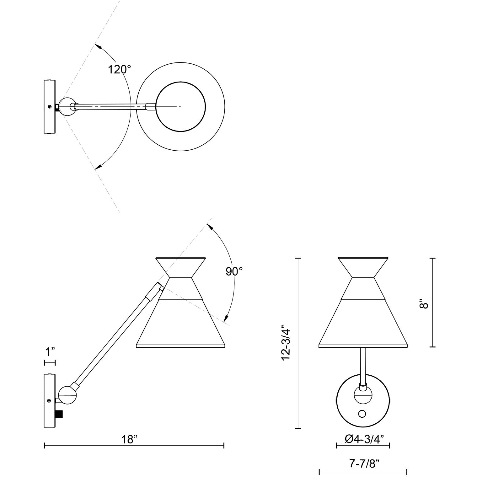 Alora Mood Mauer Wall/Vanity Light Wall Light in Brushed Gold