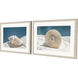 Blue Dune White and Beige and Turquoise and Teal Framed Art