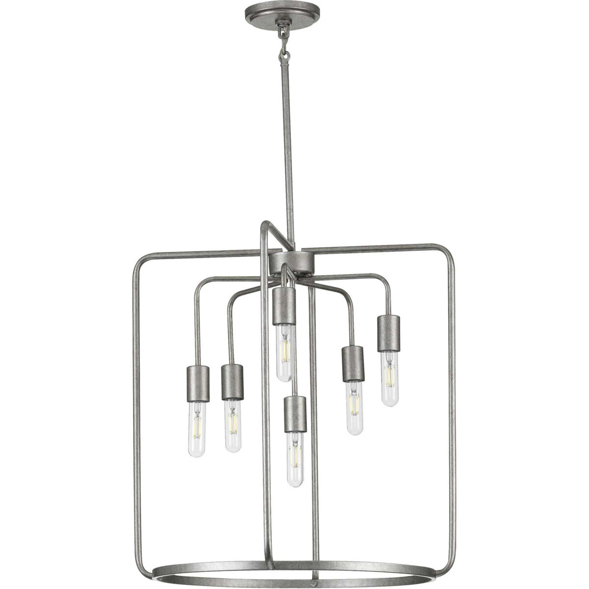 Bonn 6 Light 22 inch Galvanized Pendant Ceiling Light