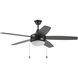 Phaze 52 inch Flat Black with Flat Black/Greywood Blades Ceiling Fan