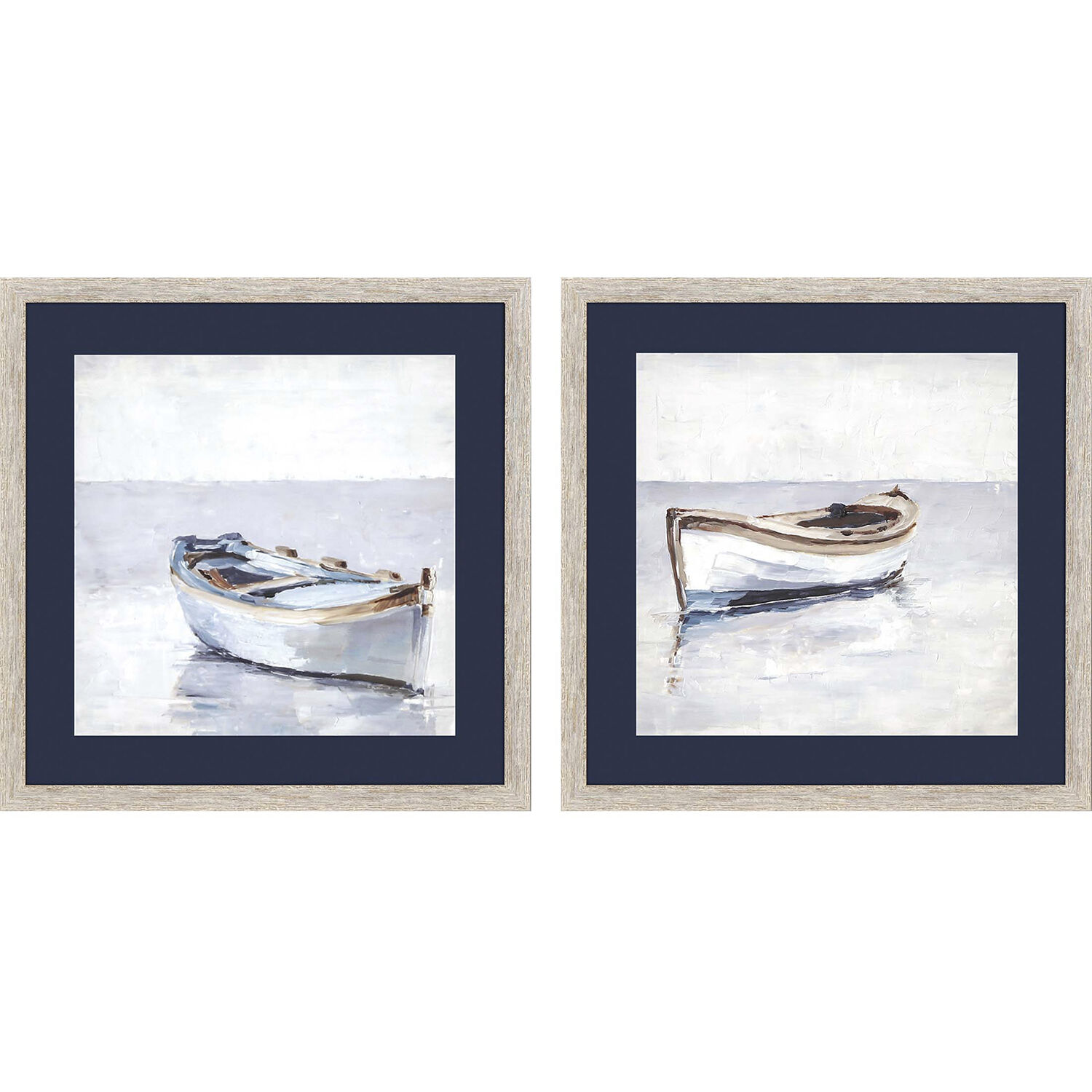 Sporting Blue and Gray and White and Brown Framed Art