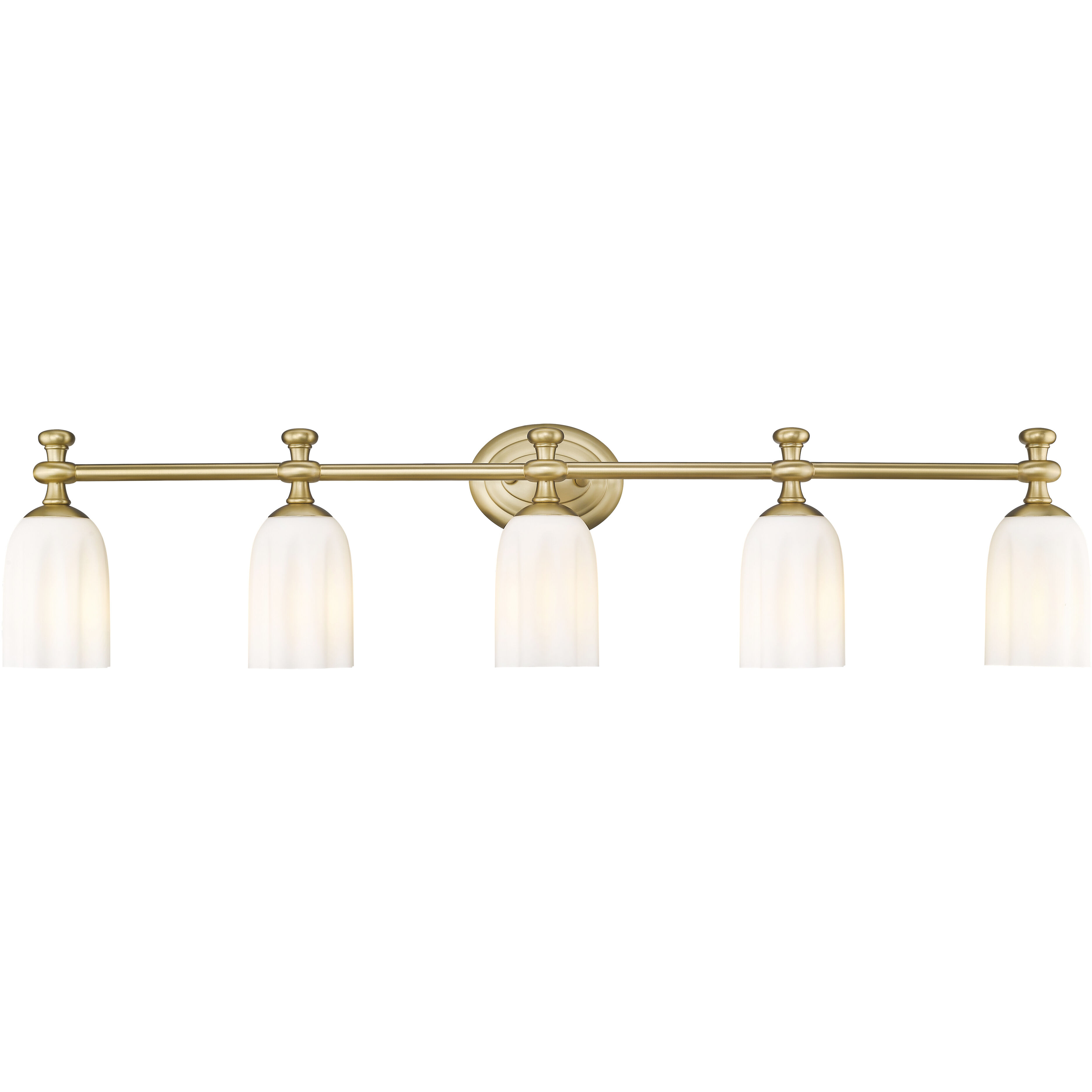 Orion 5 Light 40.25 inch Modern Gold Bath Vanity Light Wall Light