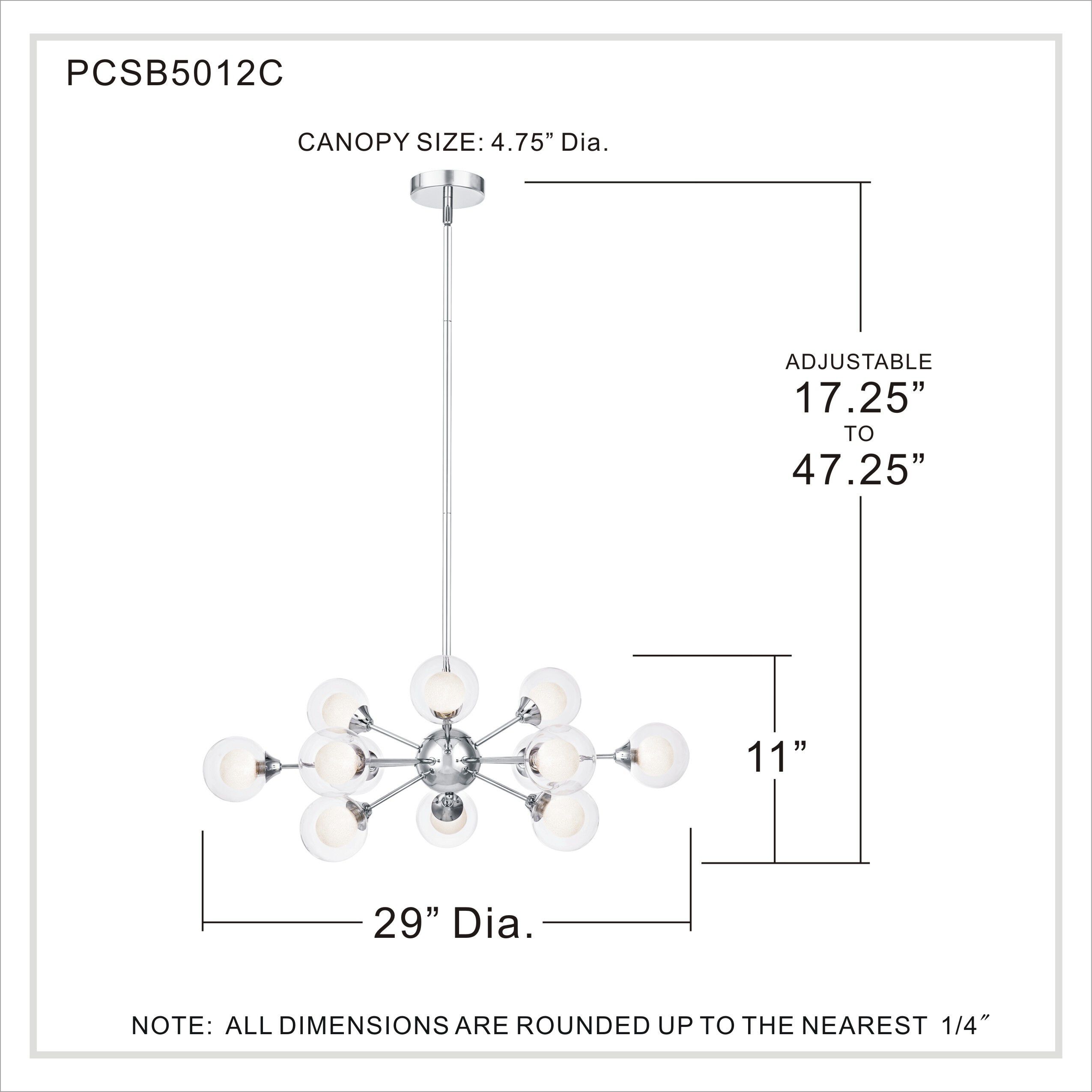Quoizel PCSB5012C Spellbound 12 Light 29 inch Polished Chrome Chandelier  Ceiling Light
