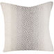 Myles Ivory 24 inch Ivory and Grey Spotted/Velvet Pillow