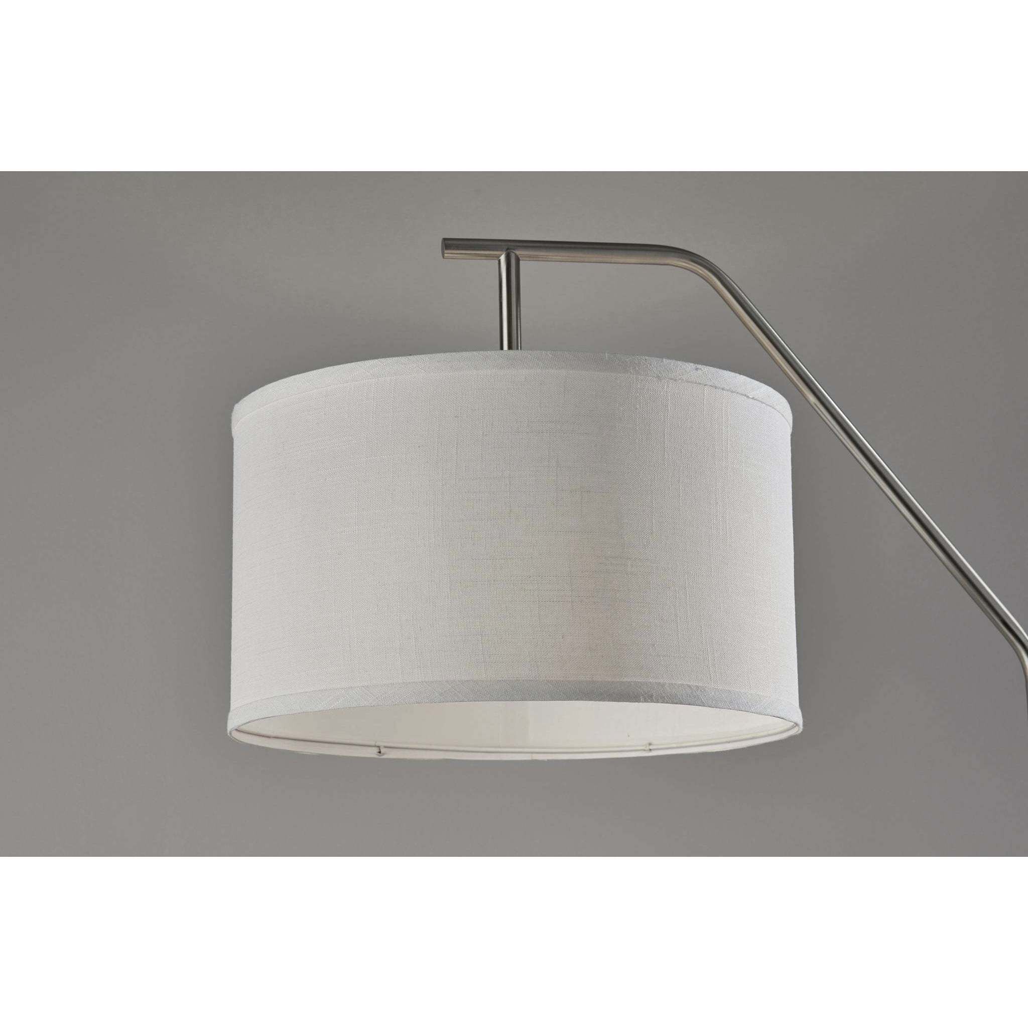 Max 66 inch 100.00 watt Brushed Steel Floor Lamp Portable Light, Simplee Adesso