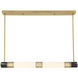 Farrell LED 42 inch Warm Brass Linear Chandelier Ceiling Light