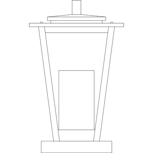 Brighton 1 Light 13 inch Verdigris Patina Column Mount in Clear with Clear Seedy Inner Cylinder