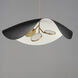Carmen LED 32 inch Black and Gold Single Pendant Ceiling Light in Black/Gold