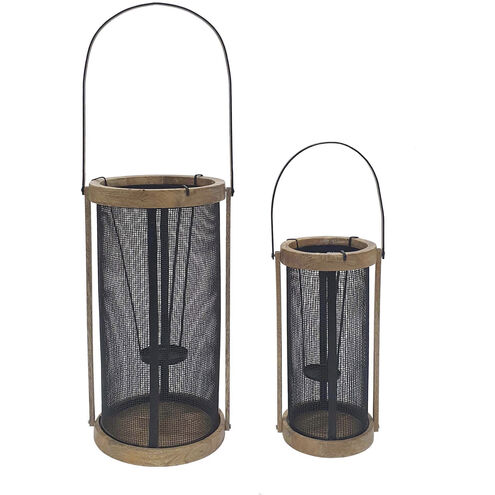 Anita 7 inch Black/Natural Lantern