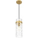 Fontaine 1 Light 5.75 inch Rubbed Brass Pendant Ceiling Light