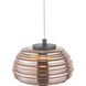 Haze LED 12.5 inch Black Pendant Ceiling Light in Espresso Copper