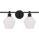 Rochester 2 Light 19 inch Black Wall sconce Wall Light