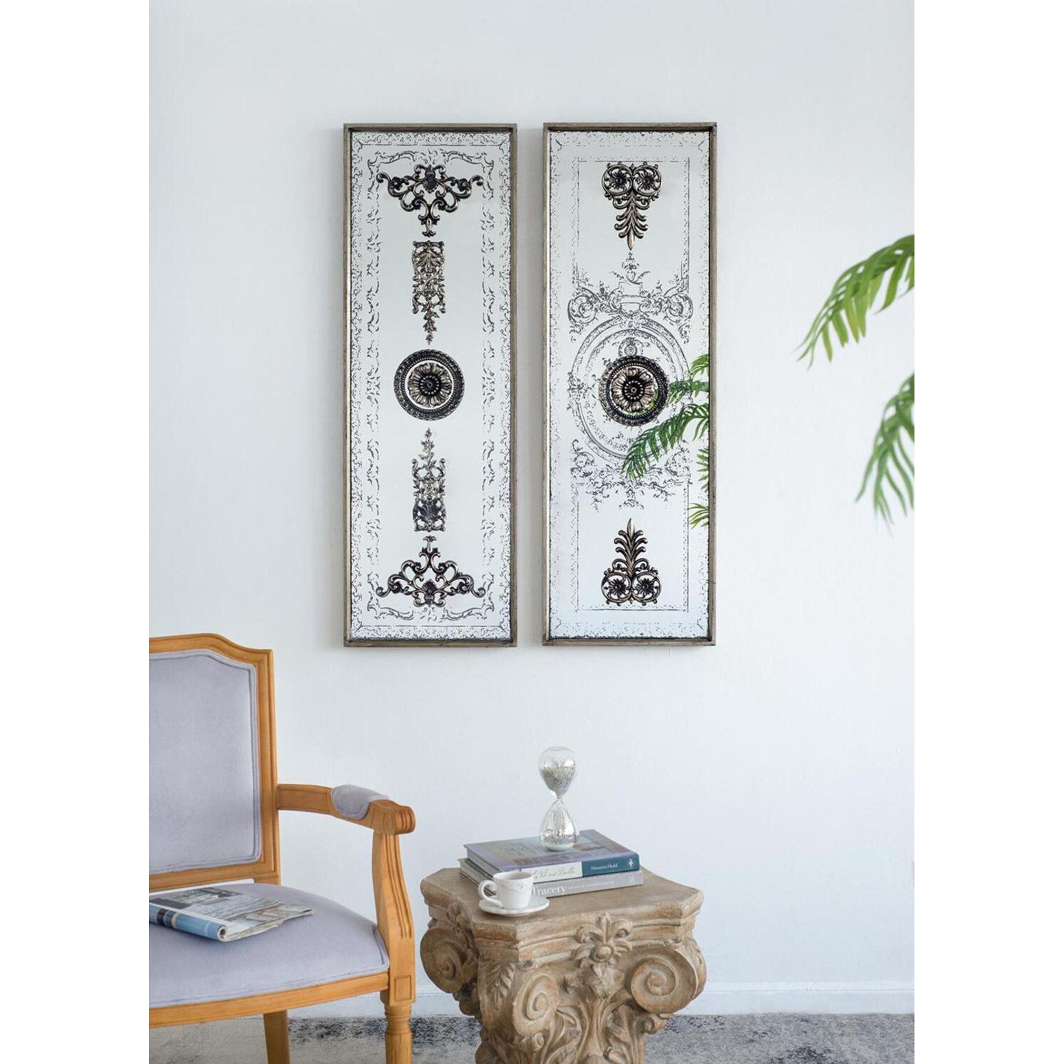 Doorways Bronze and Mirrored Wall Art, Set of 2