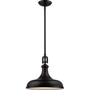 Rutherford 1 Light 15 inch Oil Rubbed Bronze Pendant Ceiling Light