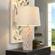 Hevea 28.5 inch 100 watt Weathered Cream and Brass Table Lamp Portable Light