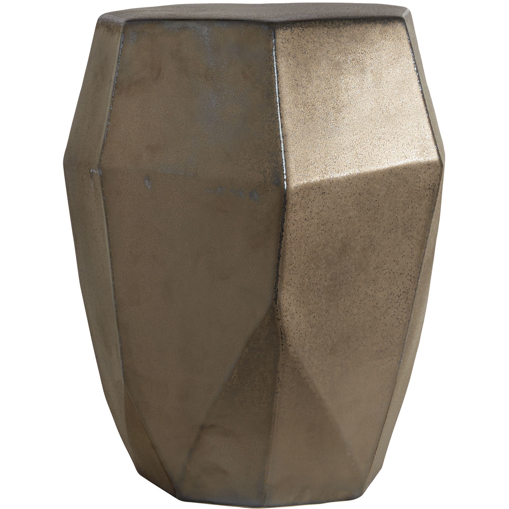 Maquette Garden 18 inch Aged Golden Bronze Garden Stool