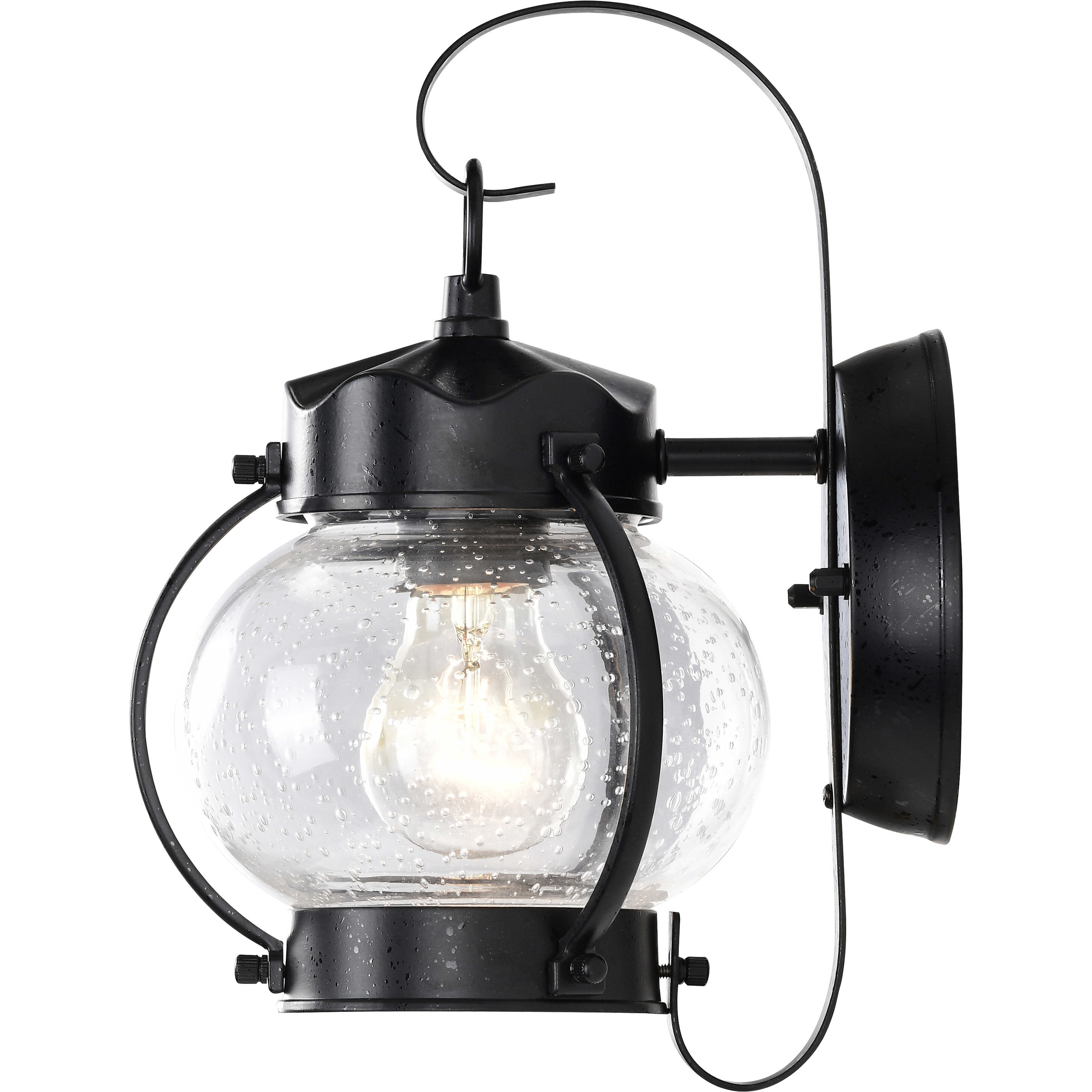 Brentwood 1 Light 11 inch Textured Black Outdoor Wall Lantern