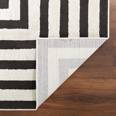 Optika 130 X 94 inch Black/White Rug in 8 x 11