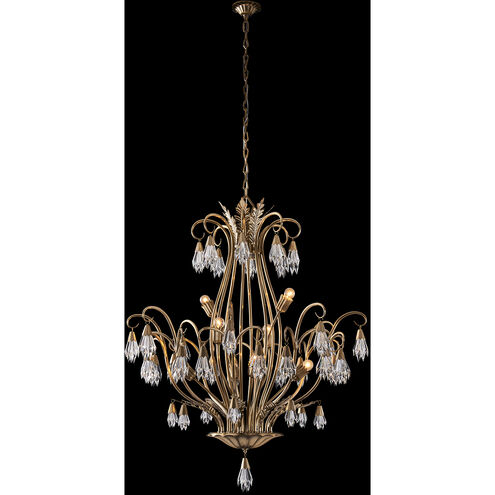 Tulipani 8 Light 38 inch Winter Brass Chandelier Ceiling Light in Firenze Clear