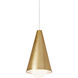 Sean Lavin Mini Joni 1 Light 12 Natural Brass Low-Voltage Pendant Ceiling Light in FreeJack, Integrated LED