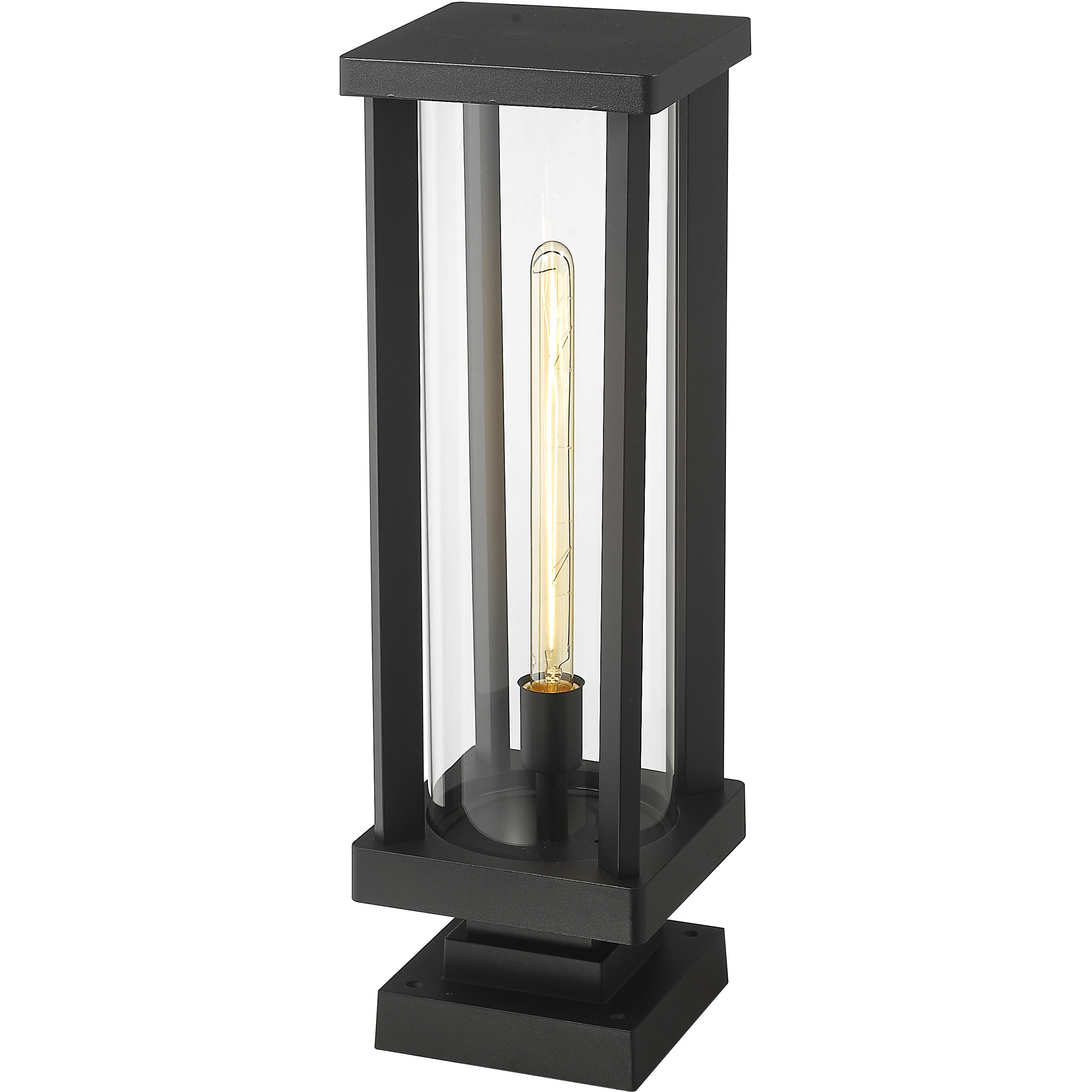 Glenwood 1 Light 22.5 inch Black Outdoor Pier Mounted Fixture