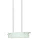 Suspended Glass Slim LED 28 inch Satin Nickel Pendant Ceiling Light