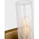 Keaton 2 Light 5 inch Satin Brass Bath Vanity Wall Light in Crackle Glass