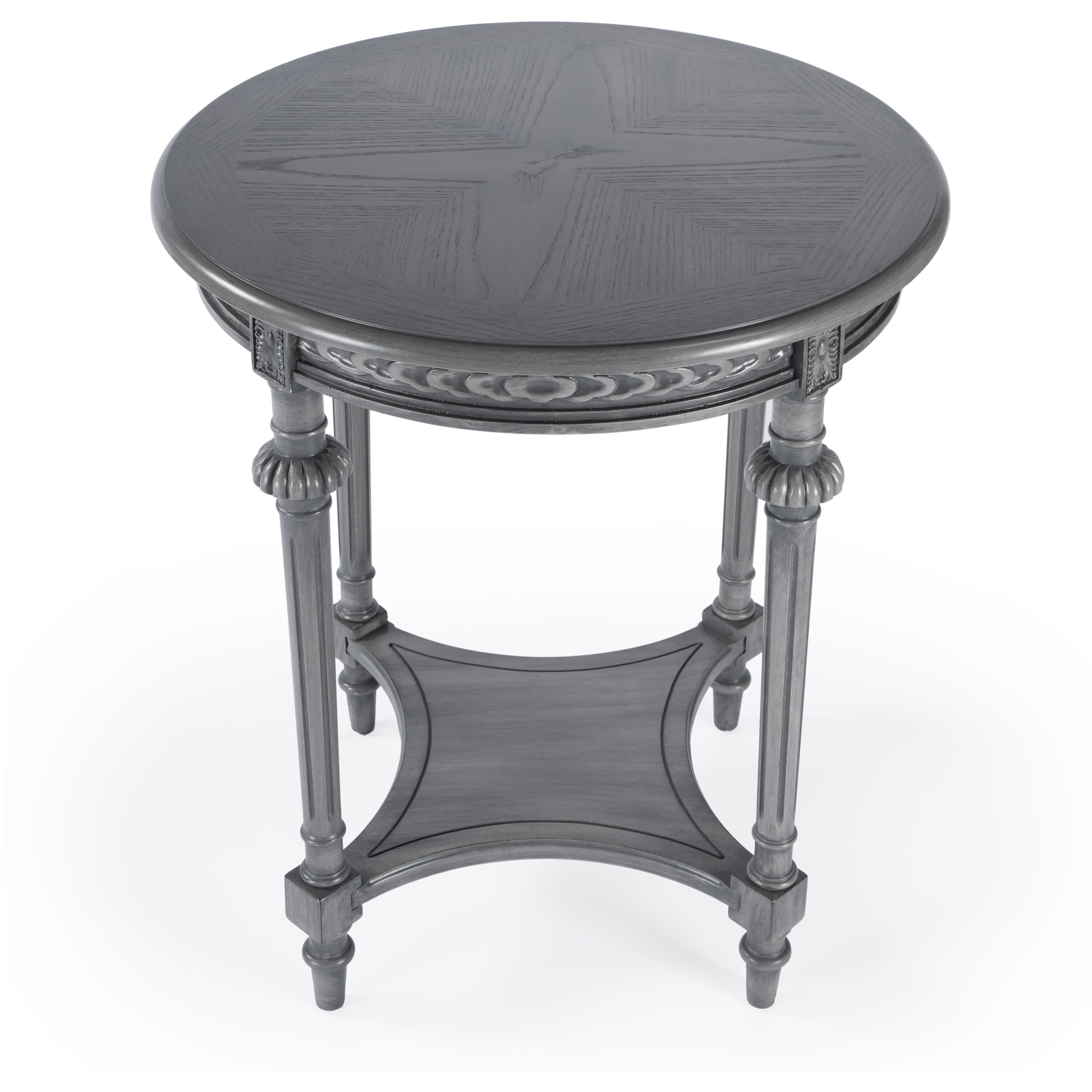 Hellinger Round Lamp Table in Gray