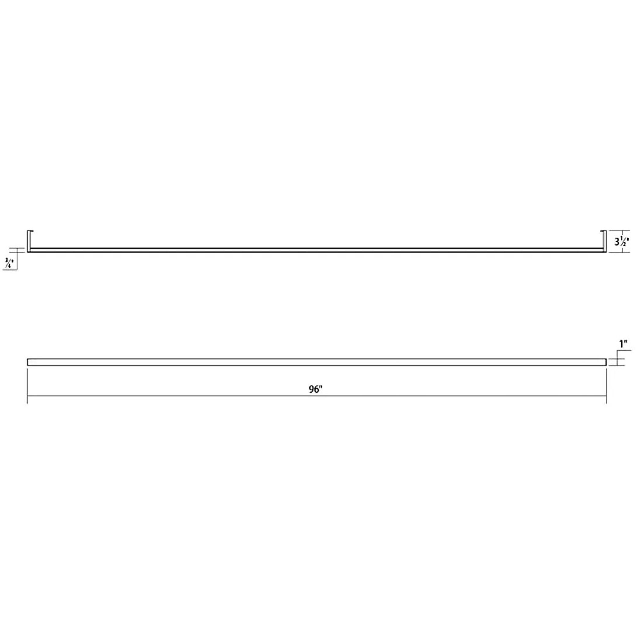Thin-Line LED 96 inch Bright Satin Aluminum Wall Bar Wall Light in 8ft., 3000K